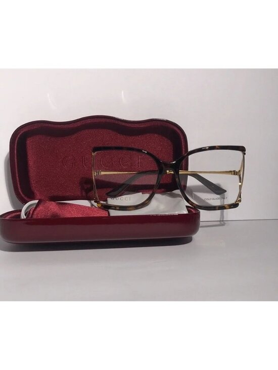 New Authentic Gucci GG0592O 002 Tortoise Square Frame Glasses main image 5